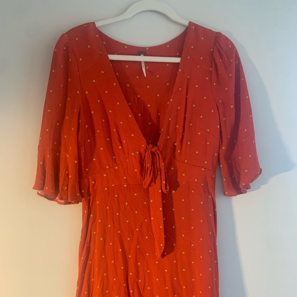 Free People polka dot mini dress